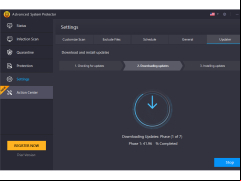 Advanced System Protector - settings-in-application