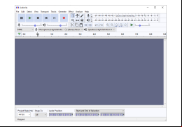 Audacity - main-screen