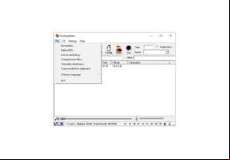Audiograbber - file-menu