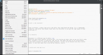 Brackets screenshot 1