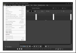 Canon Digital Photo Professional - file-menu