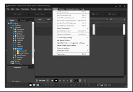 Canon Digital Photo Professional - tools-menu