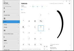 Character Map UWP - other-font