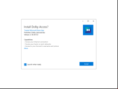 Dolby Access - install