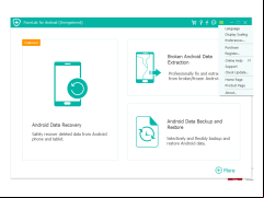 FoneLab Android Data Recovery - menu