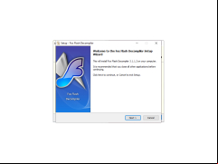 Fox Flash Decompiler - welcome-screen-setup