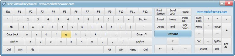 Free Virtual Keyboard screenshot 1