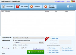Free Word to PDF Converter screenshot 1