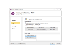 Gem for OneNote - tools-menu