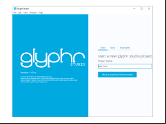 Glyphr Studio - main-screen