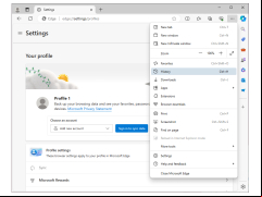 Internet Explorer 10 - menu