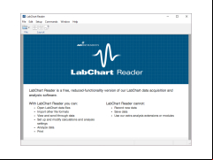 LabChart Reader - main-screen