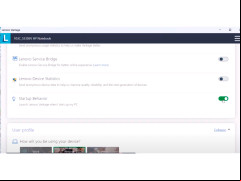 Lenovo Vantage - starting-section-settings