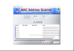 MAC Address Scanner - scanning-results