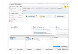 Microsoft Message Analyzer - file-menu