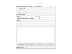 Mobile Number Generator - main-screen