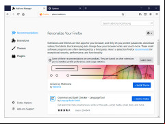 Mozilla Firefox - addons-page