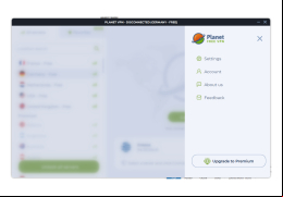 Planet VPN - menu-page
