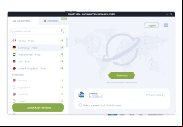 Planet VPN - main-screen