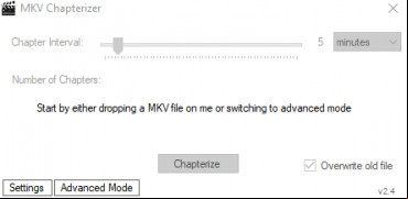 Portable MKV Chapterizer screenshot 1