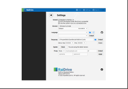 RaiDrive - settings