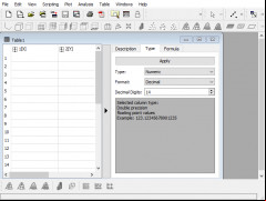 SciDAVis screenshot 1