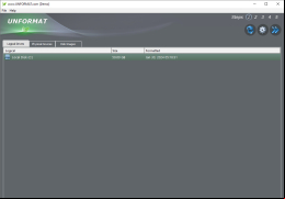 UNFORMAT - main-screen