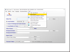 Video Looper - help-menu