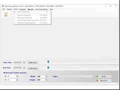 Video Watermark Remover - tools-menu