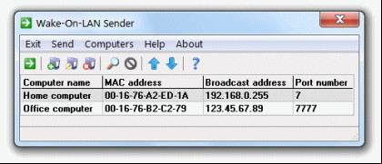 Wake on LAN screenshot 1