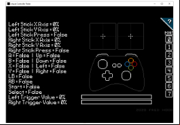 xInput Controller Tester - main-screen